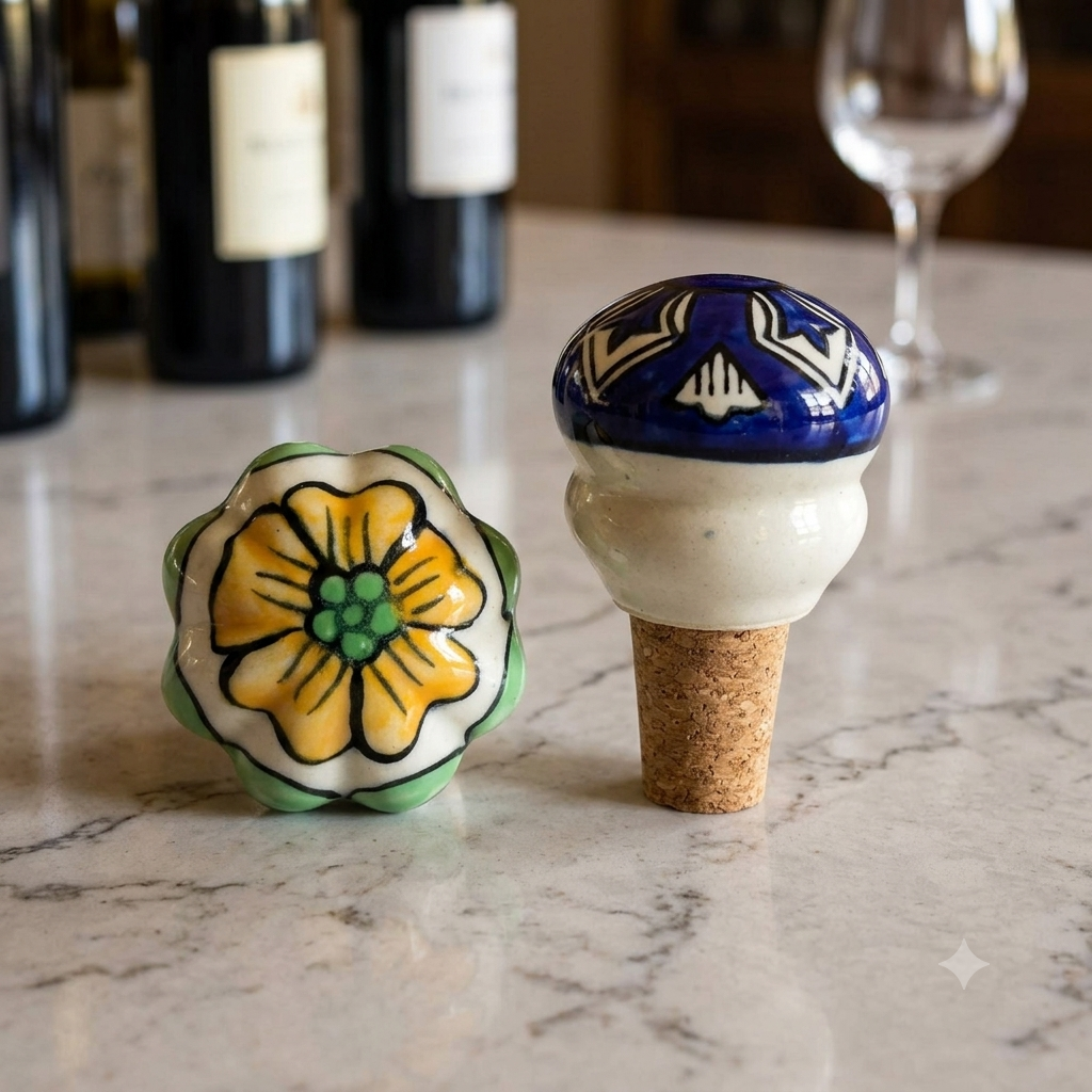 Artisans Crafted Ceramic Wine Bottle Stopper (5 unit)