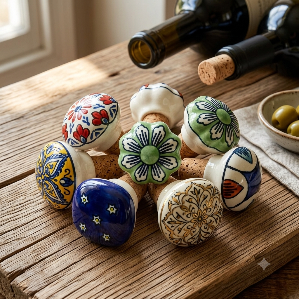 Artisans Crafted Ceramic Wine Bottle Stopper (5 unit)